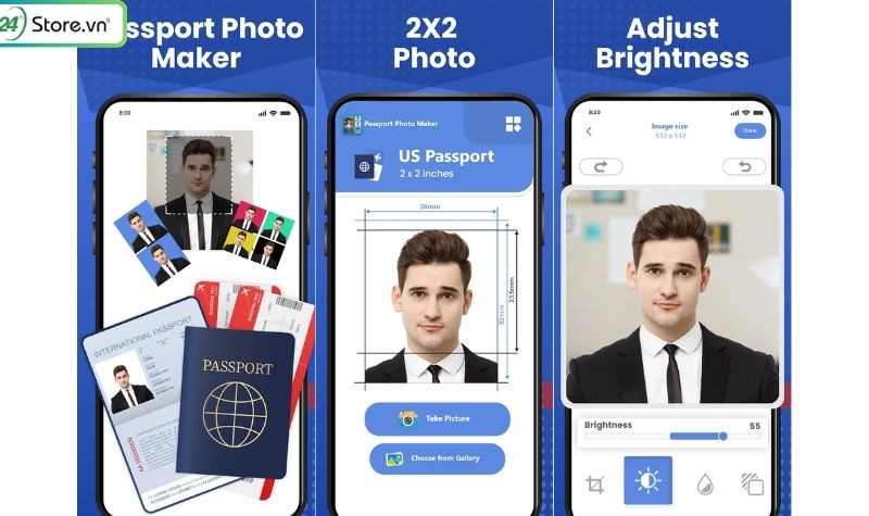 app chỉnh ảnh đẹp passport photo maker và editor