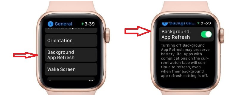 apple  watch 7 Tắt / bật Làm mới ứng dụng nền trên Apple Watch 2