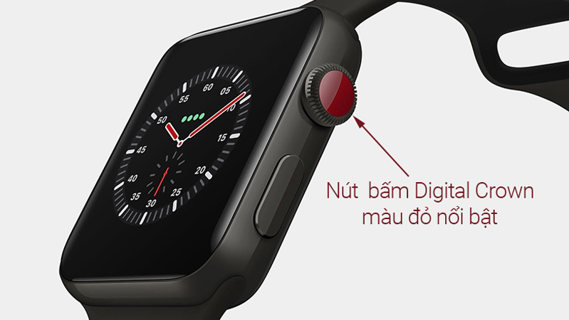 Apple Watch Series 3 38mm LTE mặt nhôm, dây cao su giá rẻ