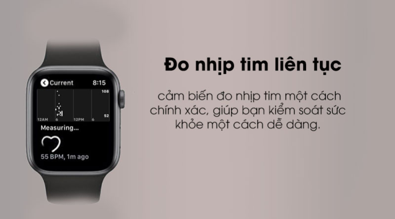 Apple Watch Series 5 44mm LTE đo nhịp tim chính xác