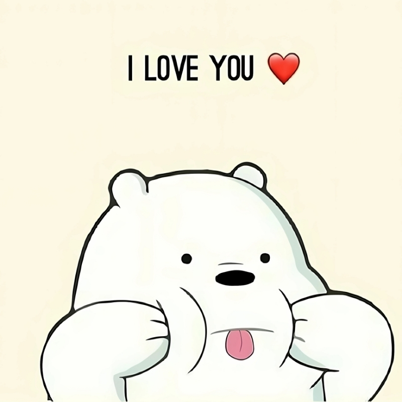 avatar trắng hoạt hình cute