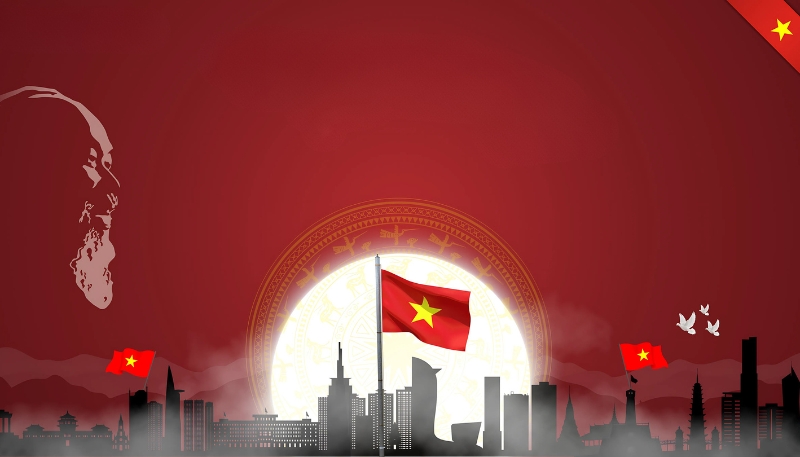 Background vector Quốc khánh ấn tượng