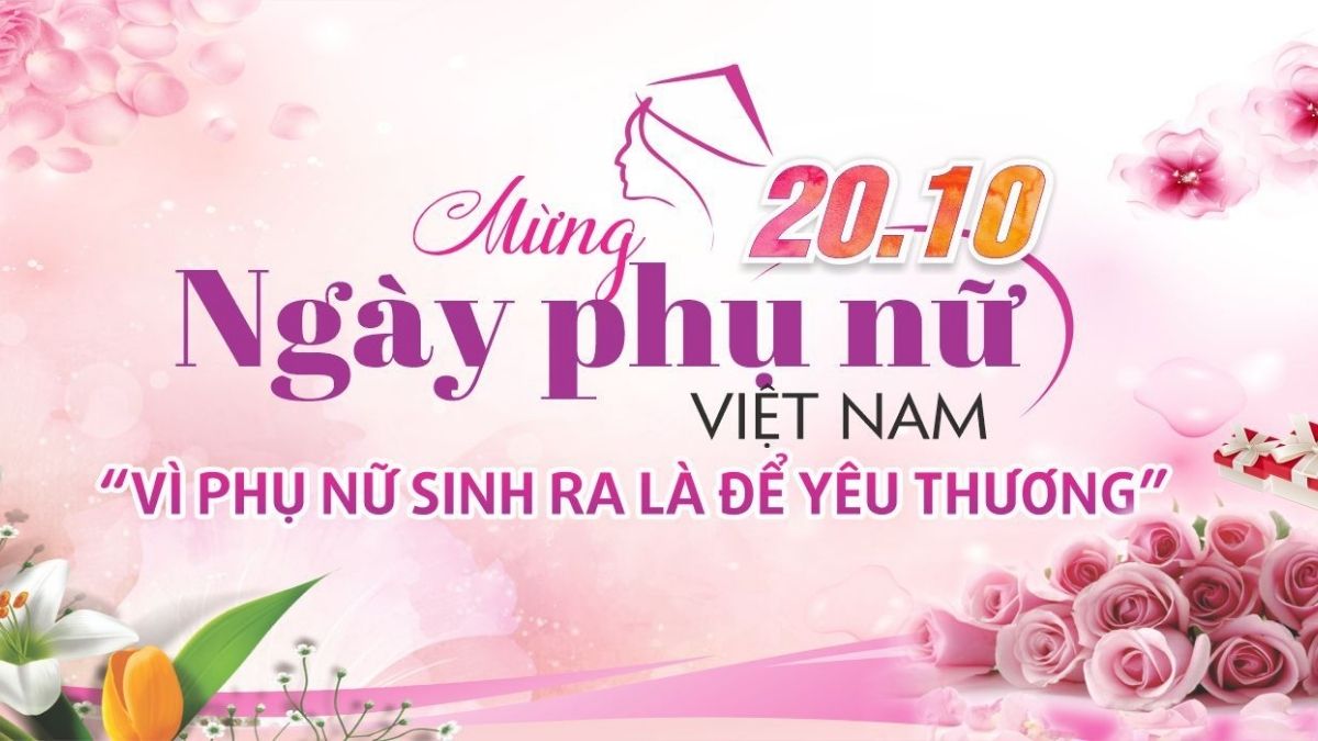 Background 20/10 hoa hồng 6