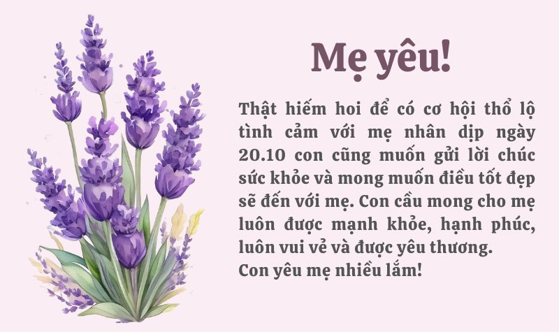 Hình ảnh 20/10 tặng mẹ 3