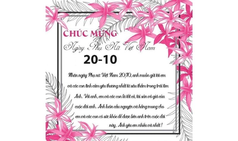 Hình ảnh 20/10 tặng vợ 3