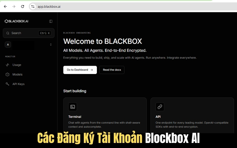 đăng nhập tài khoản Blackbox AI