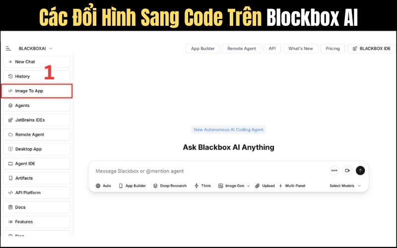 cách đổi ảnh thanh code bằng blockbox AI
