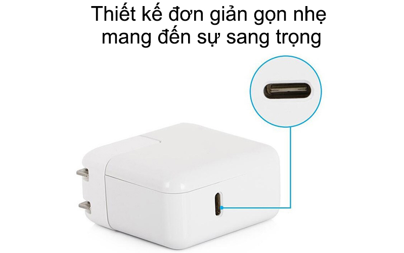 bo sac macbook usb type-c 61w 2 thiet ke