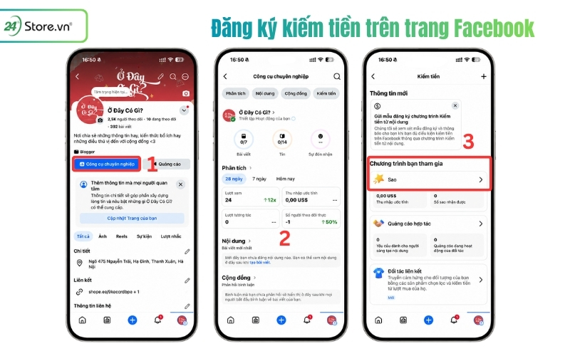 cách đăng ký kiếm tiền trên facebook