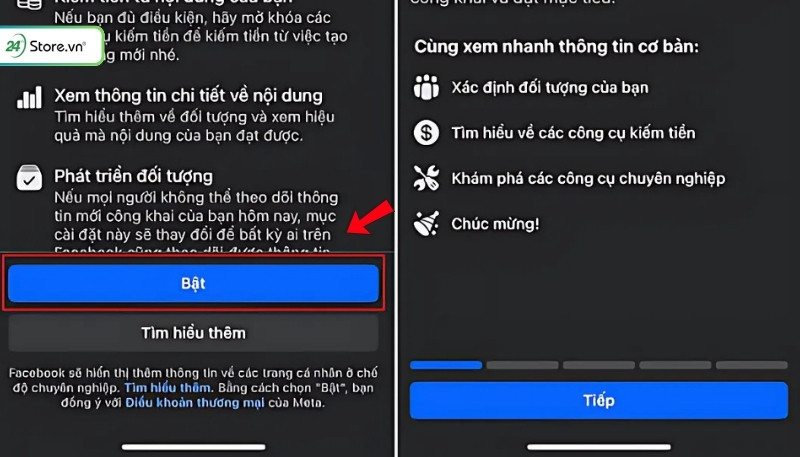 Cách bật kiếm tiền trên Facebook Story