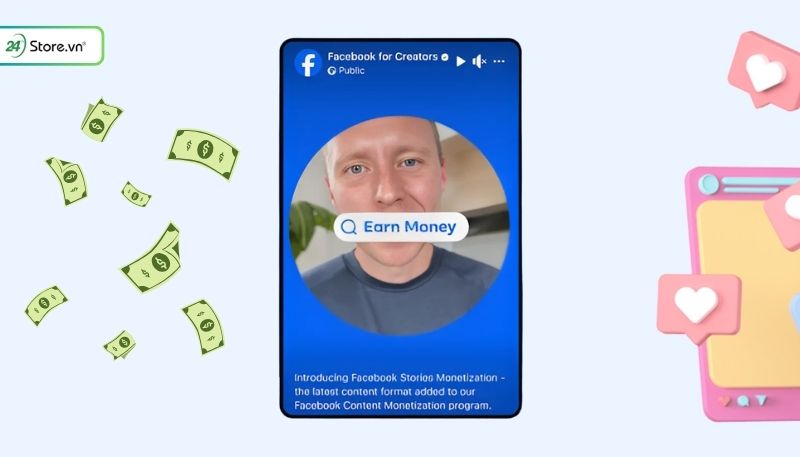 Cách bật kiếm tiền từ Facebook Stories