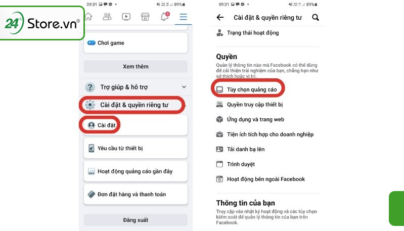 Cách chặn quảng cáo trên Facebook điện thoại iPhone
