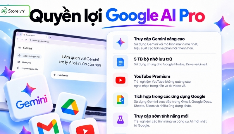 Quyền lợi gói Gemini Pro