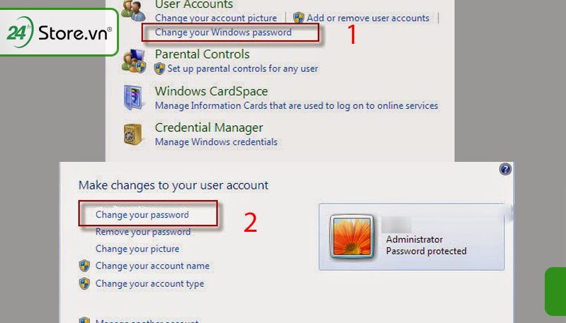 Cách đặt mật khẩu cho máy tính chạy Windows 7