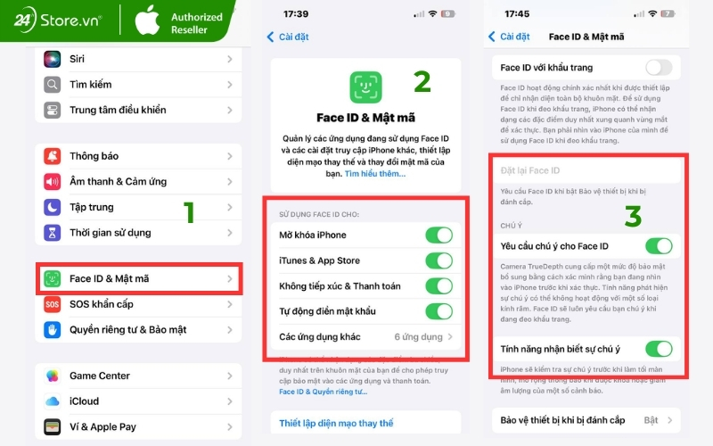 Kiểm tra Face ID trên iPhone 13 Pro Max