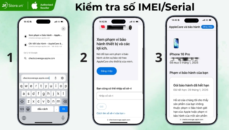 Kiểm tra số IMEI điện thoại iPhone 13 Pro Max