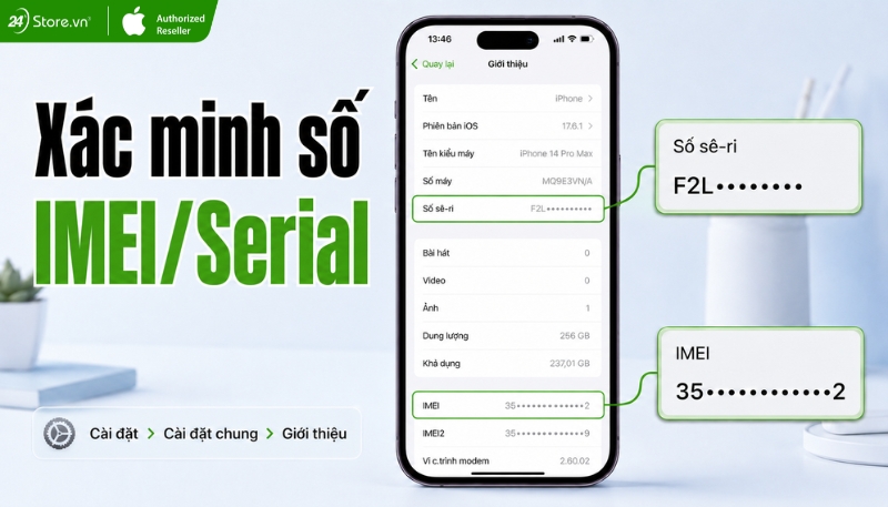 Xác minh số IMEI Serial iPhone 14 Pro Max
