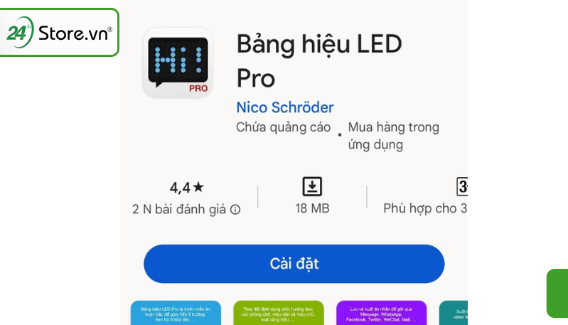 Ứng dụng chạy chữ trên điện thoại LED Banner Pro