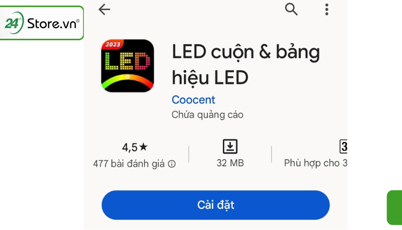 Ứng dụng chạy chữ trên điện thoại LED cuộn và bảng hiệu LED