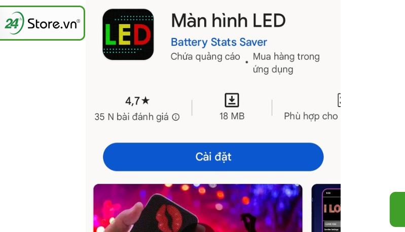 Ứng dụng chạy chữ trên điện thoại Màn hình LED