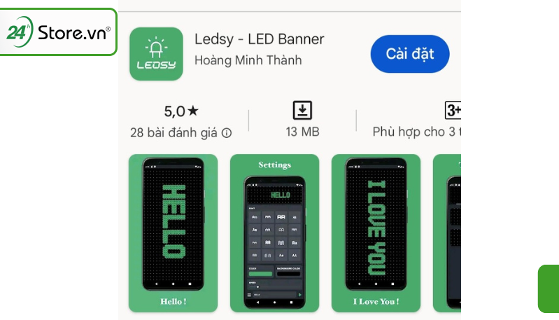 Ứng dụng chạy chữ trên điện thoại Ledsy – Bảng LED