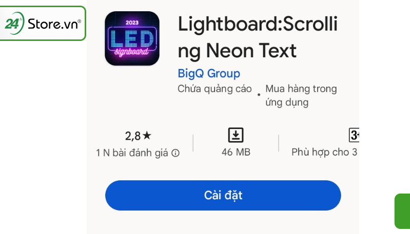  Ứng dụng chạy chữ trên điện thoại Lightboard: Scrolling Neon Text