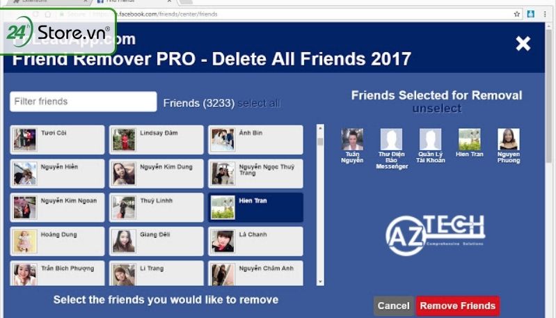 cách lọc bạn bè trên facebook bằng Extension Friend Remover Free