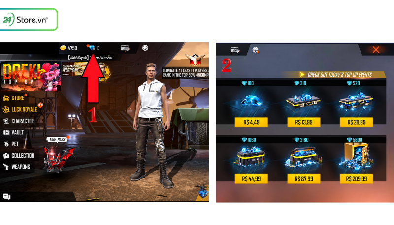 Cách nạp thẻ Free Fire UID
