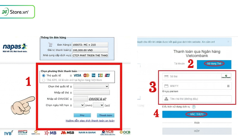 Cách nạp thẻ Garena bằng Credit Card hoặc Debit Card bước 2