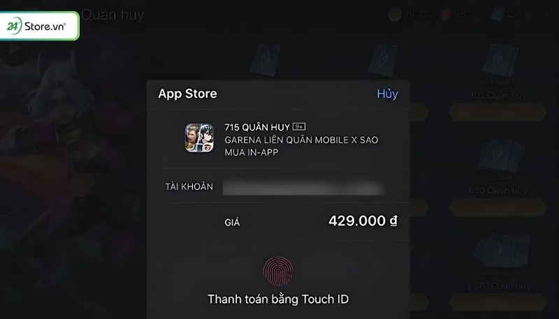 Cách nạp thẻ liên quân trên thiết bị iOS tiện lợi