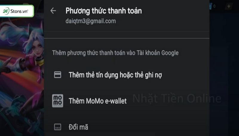 giao dịch liên quân qua android nhanh chóng