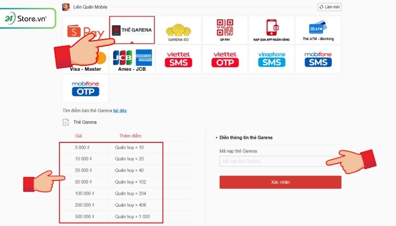mua thẻ garena an toàn cho liên quân