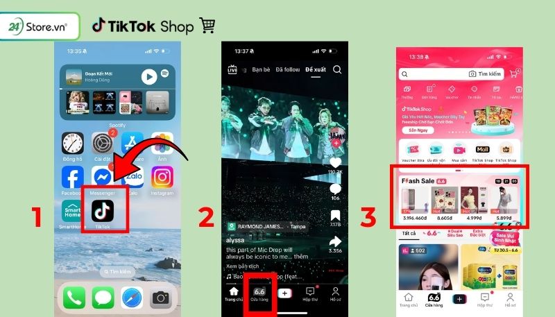 Các bước săn Flash Sale trên TikTok Shop bước 1