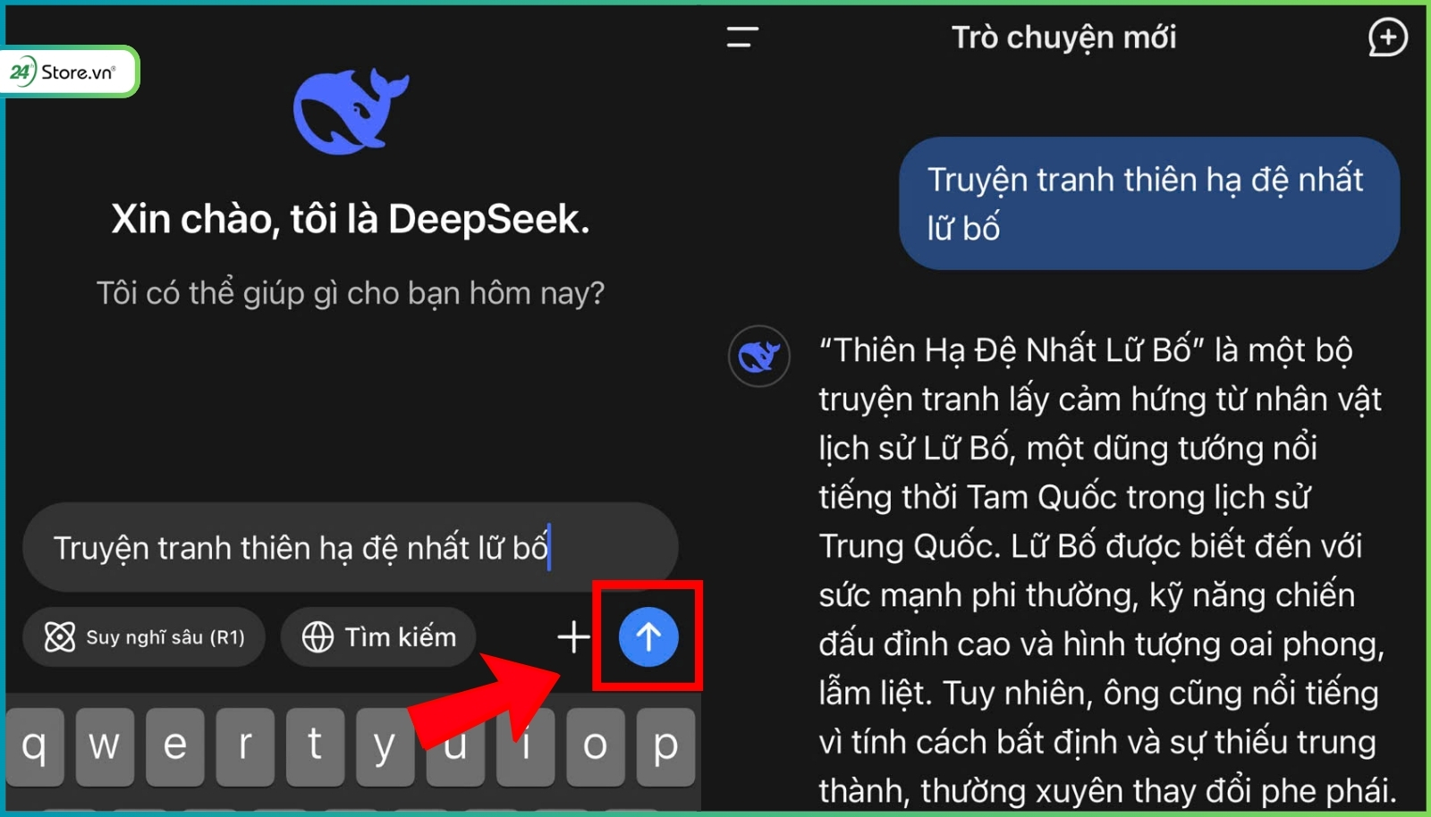 Cách sử dụng DeepSeek AI cho điện thoại