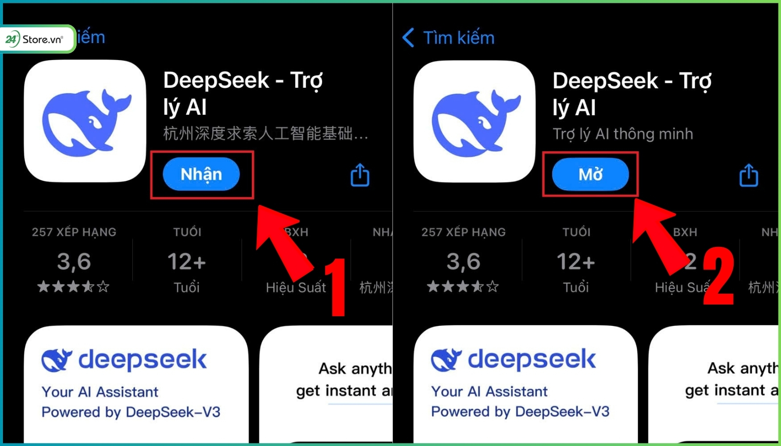 Cách tải DeepSeek trên điện thoại