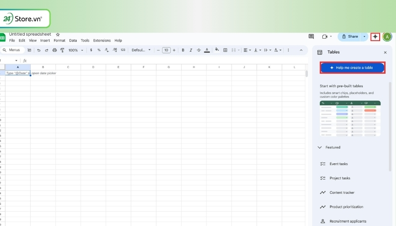 tích hợp gemini ai trong google sheets 