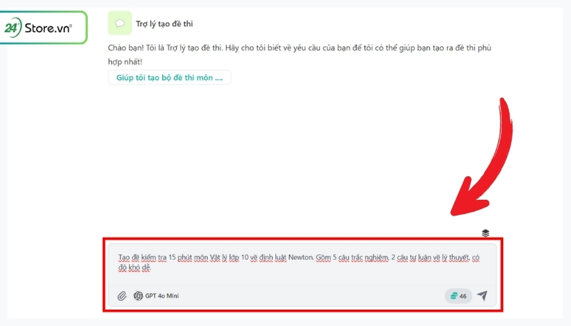 Cách tạo đề thi bằng ChatGPT