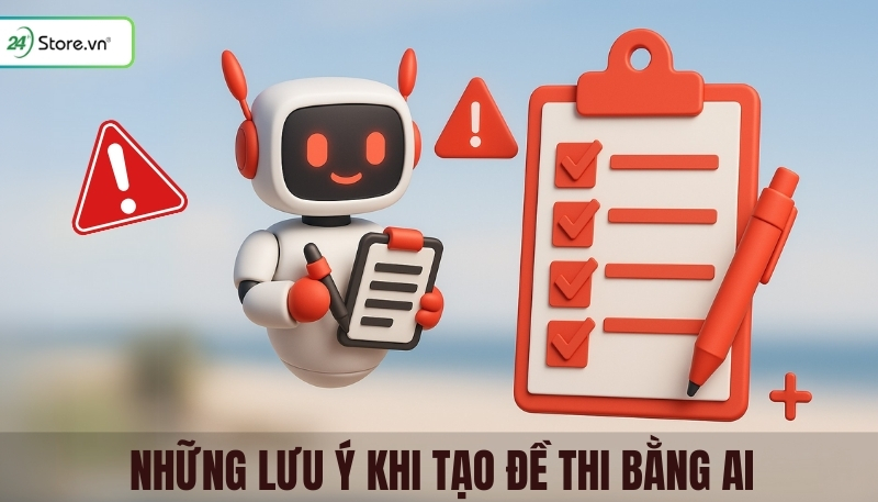 Một số lưu ý quan trọng khi tạo đề thi bằng AI