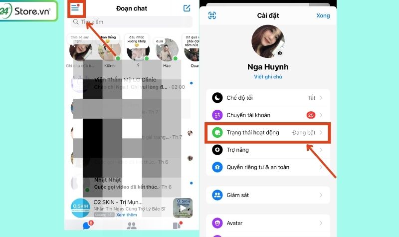 cách tắt trạng thái online trên messenger trên đt đơn giản