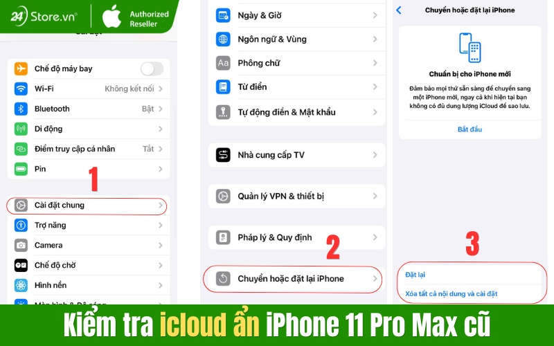 cách test icloud ẩn iphone 11 pro max cũ
