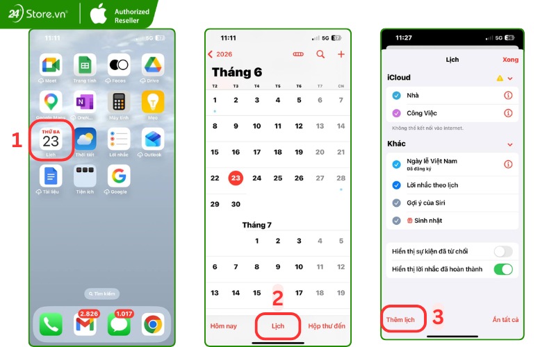 cách thêm lịch world cup 2026 vào iphone