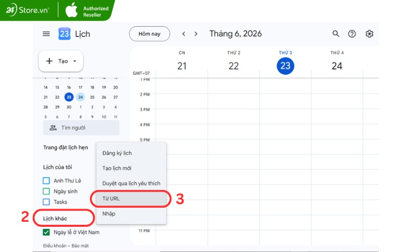 cách thêm lịch world cup 2026 vào điện thoại android