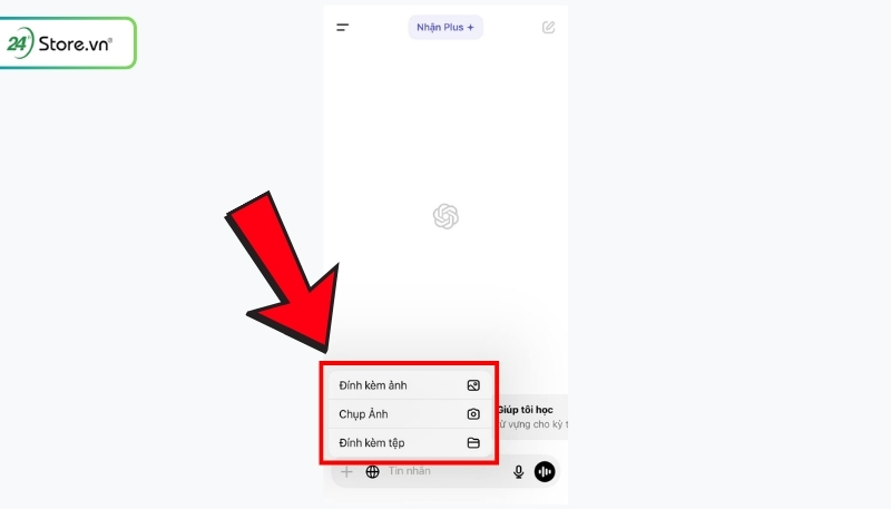 Cách upload ảnh lên ChatGPT trên điện thoại