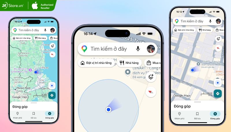 Chấm xanh dương trên Google Maps