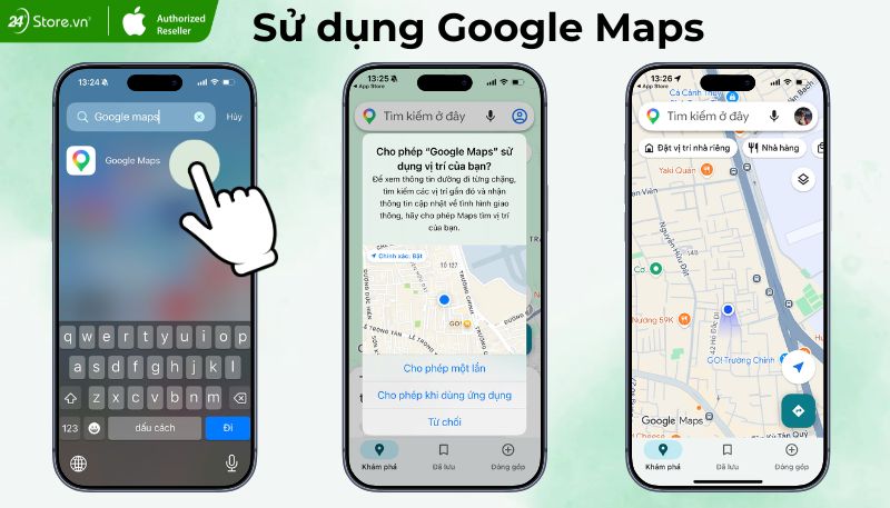 Xác định vị trí trên Google Maps