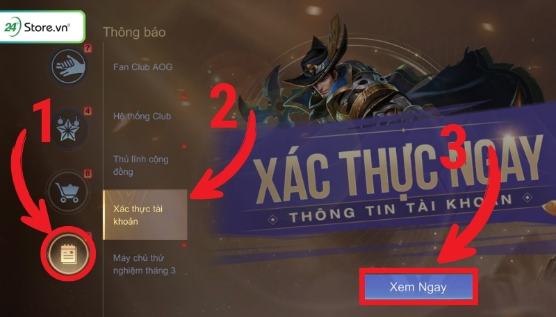 Cách xác thực tài khoản Liên Quân Mobile trên điện thoại