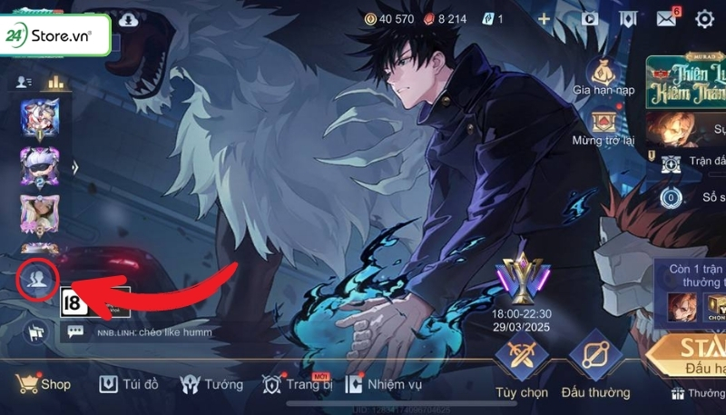 Cách xem lịch sử thi đấu Liên Quân của bạn bè