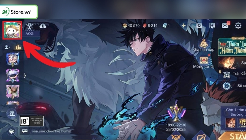 Cách xem lịch sử thi đấu Liên Quân