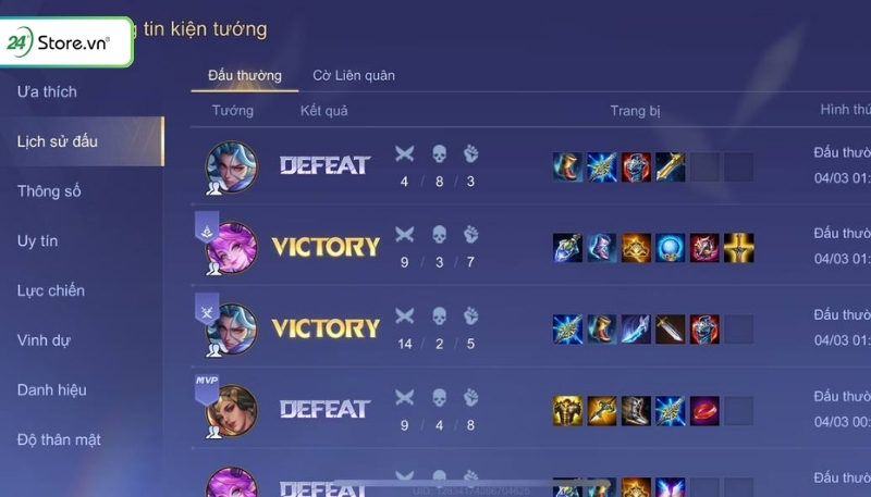 Lịch sử thi Liên Quân của bạn bè