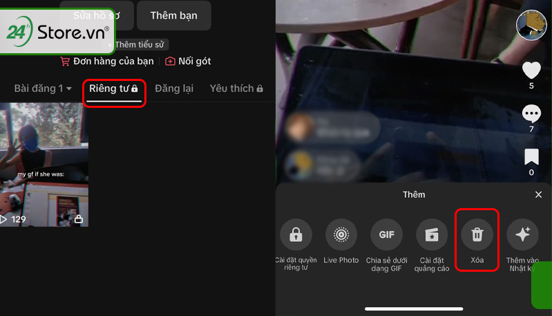 cách xoá bộ sưu tập trên TikTok